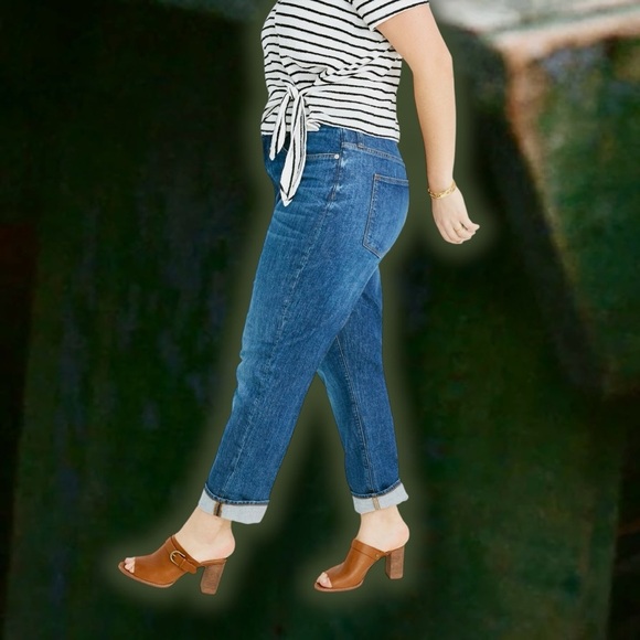 Madewell ‘The High-Rise Slim Boyjean: Eco Edition’ in “Rossie” Wash Size 33 - Picture 2 of 16